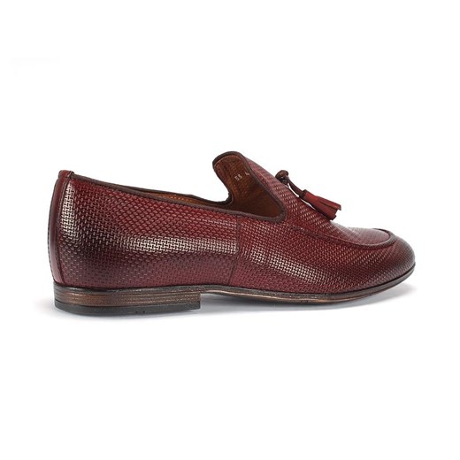 Bordowe mokasyny męskie Domeno 40 okazja Domenoshoes