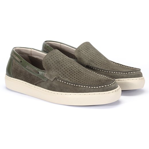 Zielone mokasyny męskie TITUS Domeno 44 Domenoshoes okazyjna cena