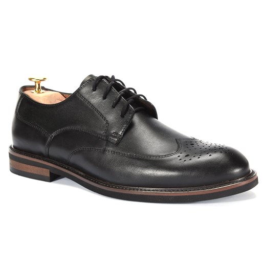 Czarne brogsy RICHARD Domeno 43 promocja Domenoshoes