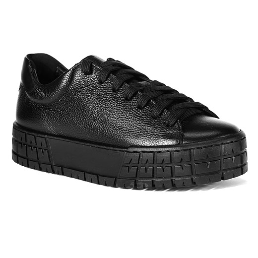 Czarne sneakersy LUNA ze sklepu Domenoshoes w kategorii Trampki damskie - zdjęcie 127705018