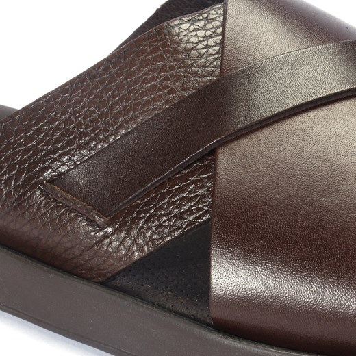 Brązowe klapki męskie Domeno 44 Domenoshoes