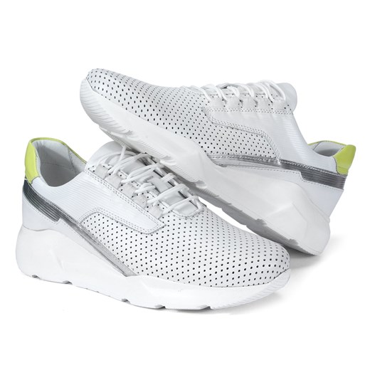 Białe sneakersy ERWIN Domeno 44 okazyjna cena Domenoshoes