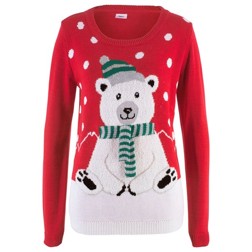Sweter z bożonarodzeniowym motywem | bonprix 44/46 bonprix