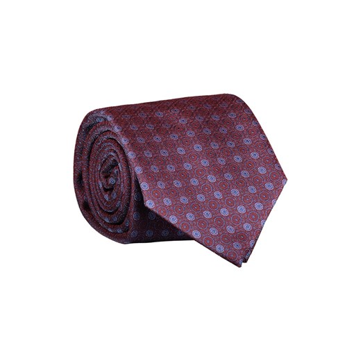 Bordowy krawat we wzory 57262 Lavard  Lavard