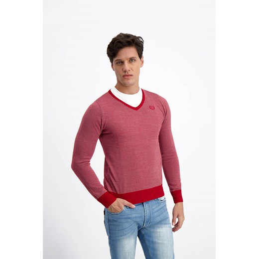 Czerwony sweter męski V-Neck 72761 Lavard XL Lavard okazja