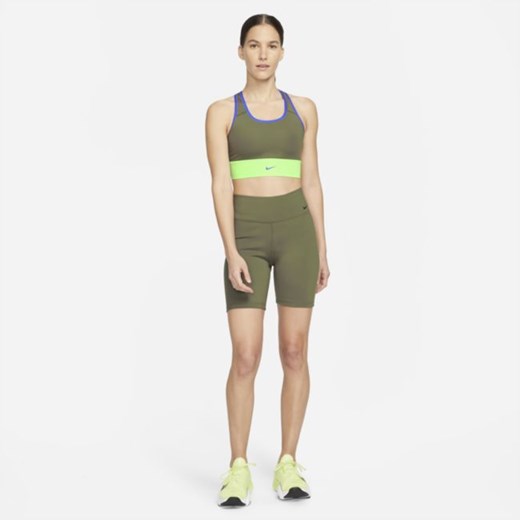 Damski stanik sportowy o wydłużonym kroju z jednoczęściową wkładką zapewniający Nike M Nike poland