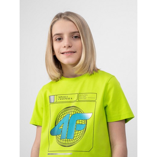 T-shirt z nadrukiem chłopięcy 122,128,152,158,164 4F