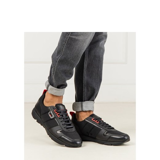 HUGO Sneakersy Hybrid Runn | z dodatkiem skóry 44 okazja Gomez Fashion Store