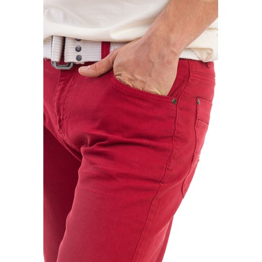Czerwone spodnie super slim PASEK GRATIS! blackroom-pl czerwony męskie