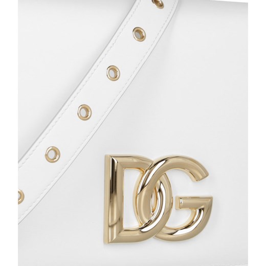 Biała listonoszka Dolce Gabbana elegancka średnia skórzana na ramię 