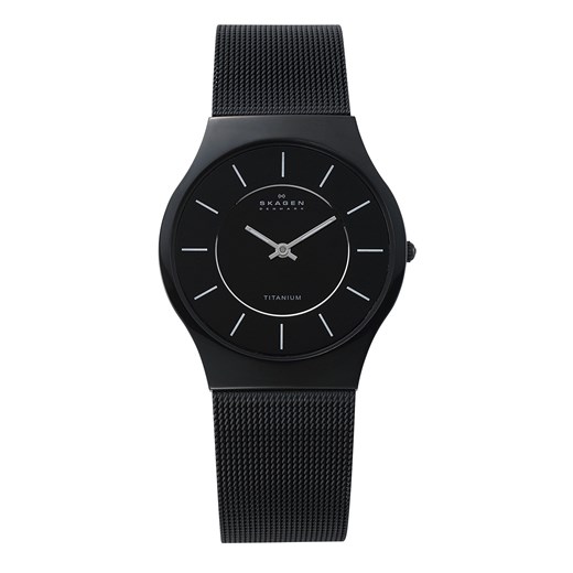 SKAGEN 233LTMB Zegarek z Dożywotnią Gwarancją Dostawa Gratis! 100 Dni na Zwrot Towaru - Gwarancja Satysfakcji!!! otozegarki czarny cienkie