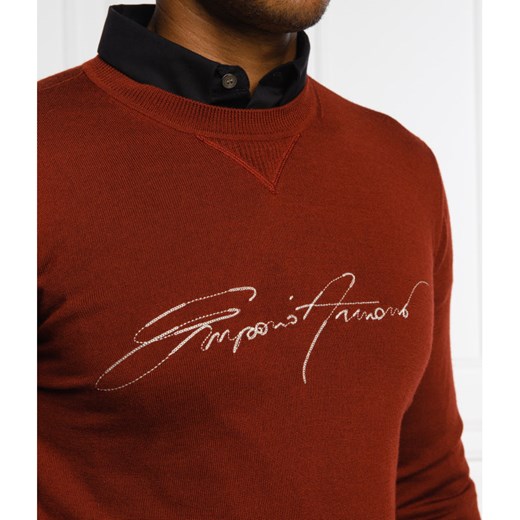 Emporio Armani Wełniany sweter | Regular Fit Emporio Armani S okazyjna cena Gomez Fashion Store