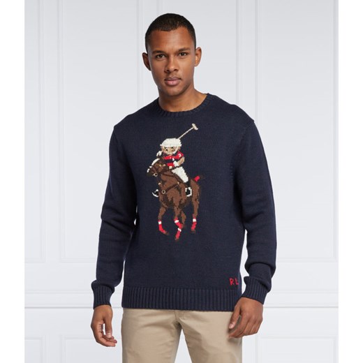 POLO RALPH LAUREN Sweter | Regular Fit | z dodatkiem lnu ze sklepu Gomez Fashion Store w kategorii Swetry męskie - zdjęcie 127990167