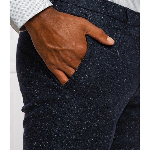 HUGO Wełniane spodnie | Slim Fit | z dodatkiem jedwabiu 54 wyprzedaż Gomez Fashion Store