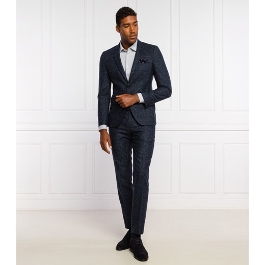 HUGO Wełniane spodnie | Slim Fit | z dodatkiem jedwabiu 50 okazja Gomez Fashion Store