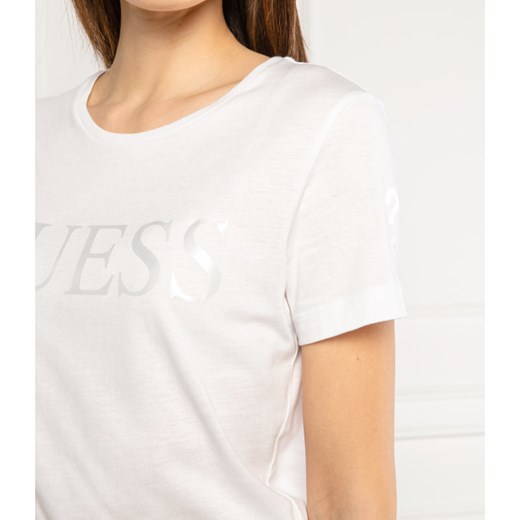 GUESS JEANS T-shirt SATINETTE | Regular Fit S wyprzedaż Gomez Fashion Store