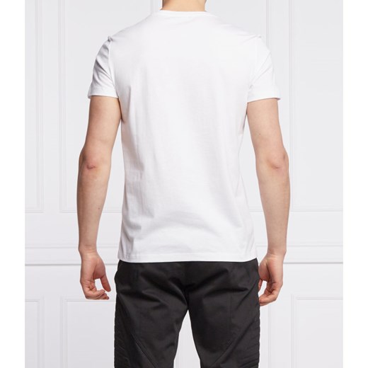 T-shirt męski biały BALMAIN z napisem