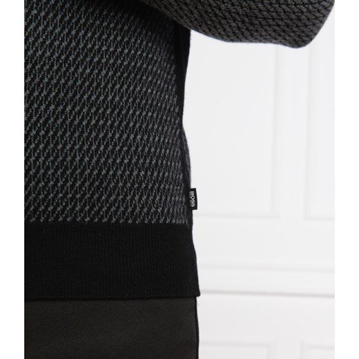 BOSS Wełniany sweter Nettuno | Longline Fit L okazja Gomez Fashion Store