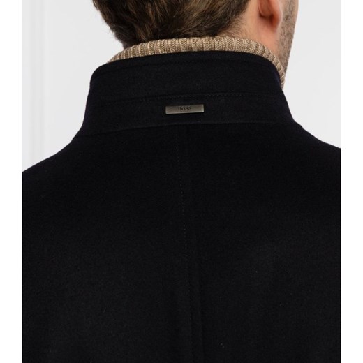 BOSS Wełniany płaszcz H-Hyde Standup 214 | z dodatkiem kaszmiru 56 okazja Gomez Fashion Store