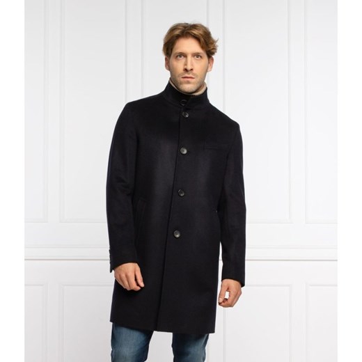 BOSS Wełniany płaszcz H-Hyde Standup 214 | z dodatkiem kaszmiru 52 wyprzedaż Gomez Fashion Store