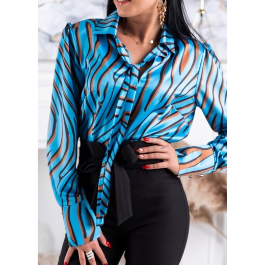 Bluzka damska Fason w abstrakcyjnym wzorze z wiskozy 