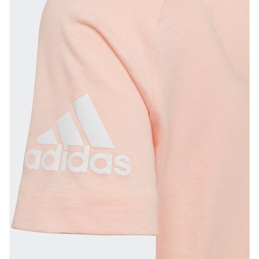 Bluzka dziewczęca różowa Adidas bawełniana 