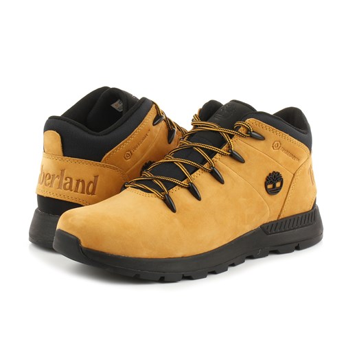 Buty trekkingowe damskie żółte Timberland płaskie wiązane sportowe 