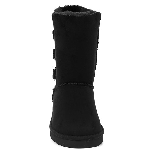 Kozaki damskie Blackfield casual czarne z weluru na zamek