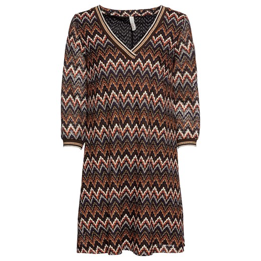 Sukienka koronkowa w zygzakowaty wzór | bonprix 32/34 bonprix promocja