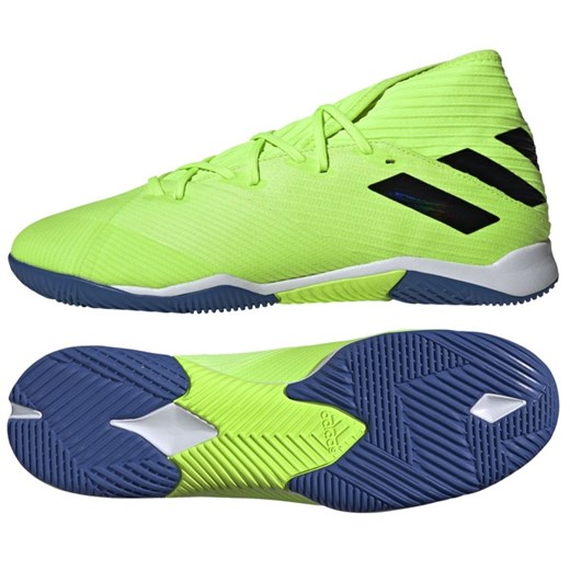 Buty halowe adidas Nemeziz 19.3 In M FV3995 zielone wielokolorowe 45 1/3 ButyModne.pl