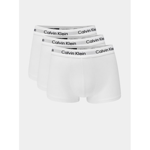 Calvin Klein biały 3 pack bokserów 3 Pack Lo Rise Trunk z białą gumą - XL Calvin Klein XL wyprzedaż Differenta.pl