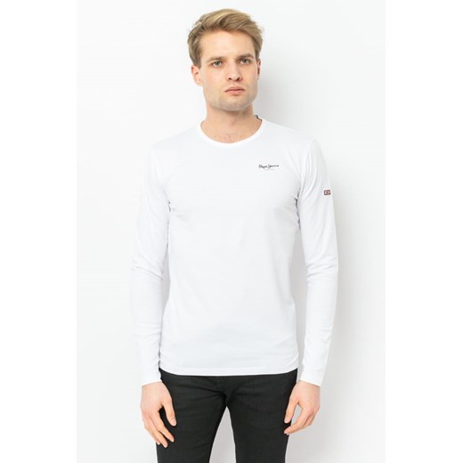 longsleeve pepe jeans pm508211 biały ze sklepu Royal Shop w kategorii T-shirty męskie - zdjęcie 128306315