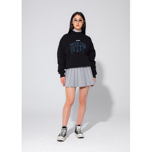 Bluza damska Local Heroes czarna z napisem krótka