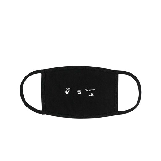 Off White, Logo Print Face Mask Czarny, unisex, Off White ONESIZE showroom.pl