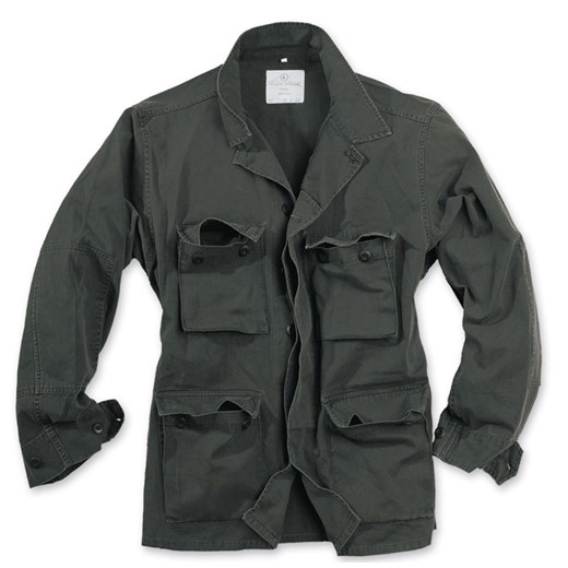 Klasyczna kurtka, bluza wojskowa BDU M65, w kolorze czarnym, US ARMY, SURPLUS. rockzone-pl szary bawełniane