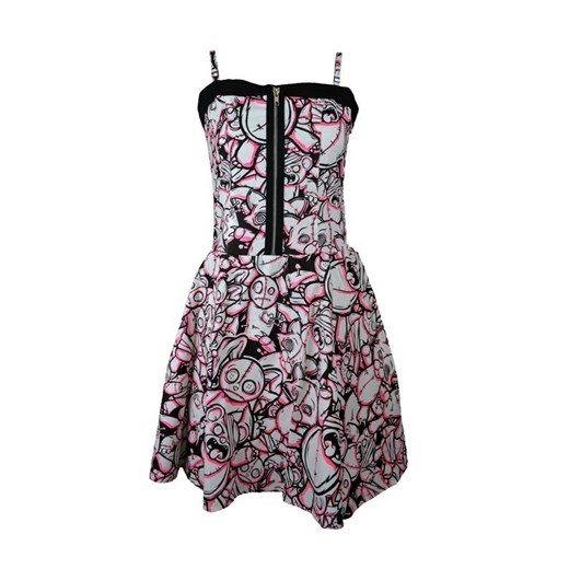 Sukienka marki Vixssin - VOODOO DRESS rockzone-pl fioletowy dopasowane