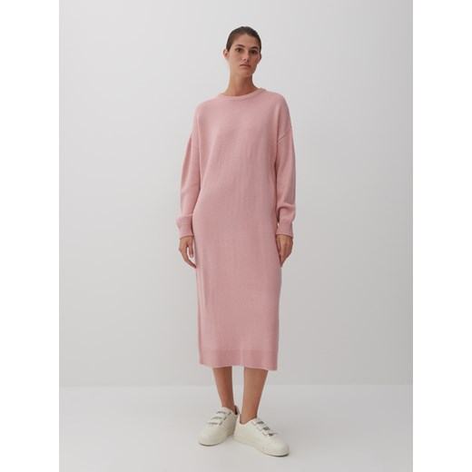 Reserved - Dzianinowa sukienka - Różowy Reserved S okazyjna cena Reserved