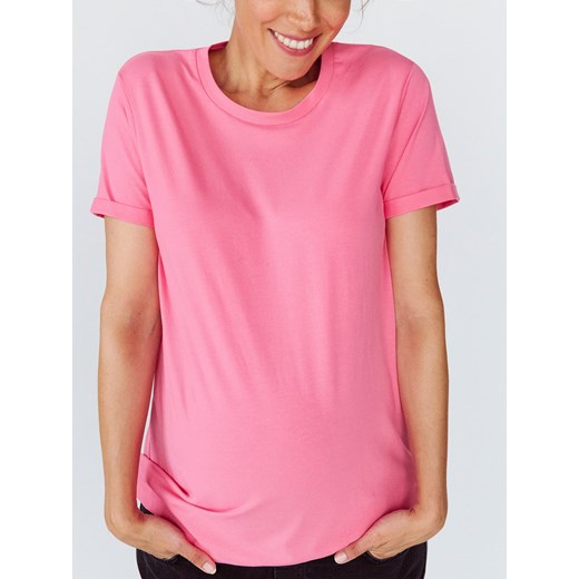 Reserved - T-shirt z bawełny organicznej - Różowy Reserved XS Reserved