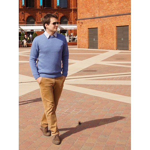Jacek pod szyję (duży) - ciemny jeans - 5XL ze sklepu Swetry Lasota w kategorii Swetry męskie - zdjęcie 128641495