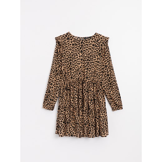 Sukienka House na urodziny brązowa oversize casual mini 