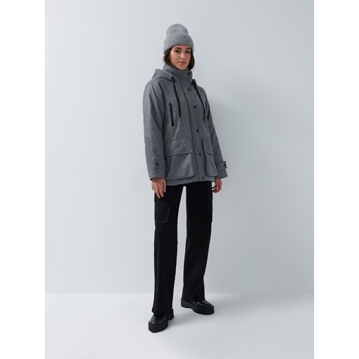 Kurtka z regulowanym kapturem - Jasny szary House M House okazyjna cena
