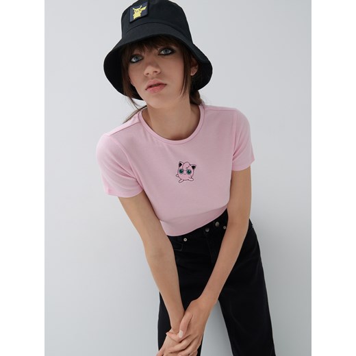 Koszulka z haftem Pokémon - Różowy House L House