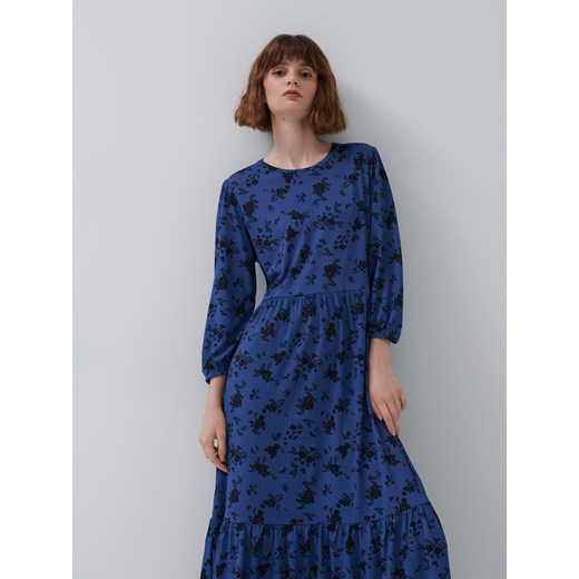 Wzorzysta sukienka midi - Wielobarwny House M okazja House