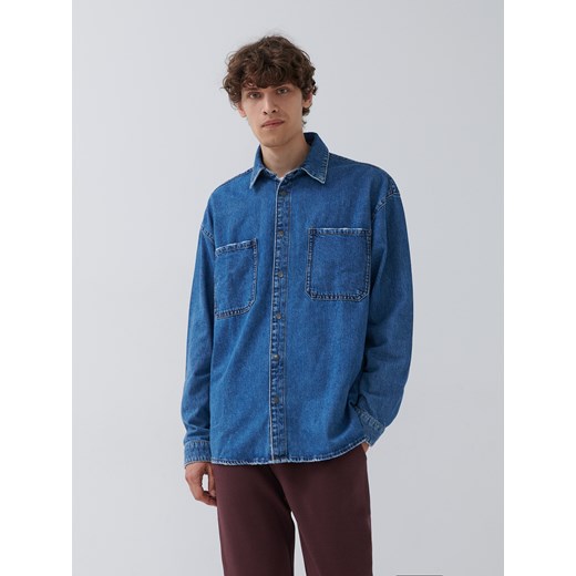 Jeansowa koszula z kieszeniami - Niebieski House XXL promocyjna cena House
