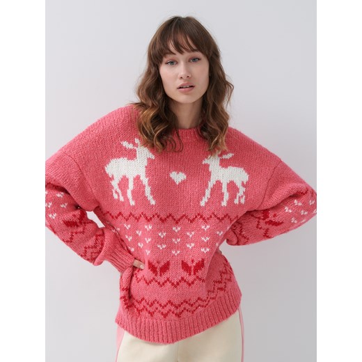 Sweter ze świątecznymi motywami - Wielobarwny House L wyprzedaż House