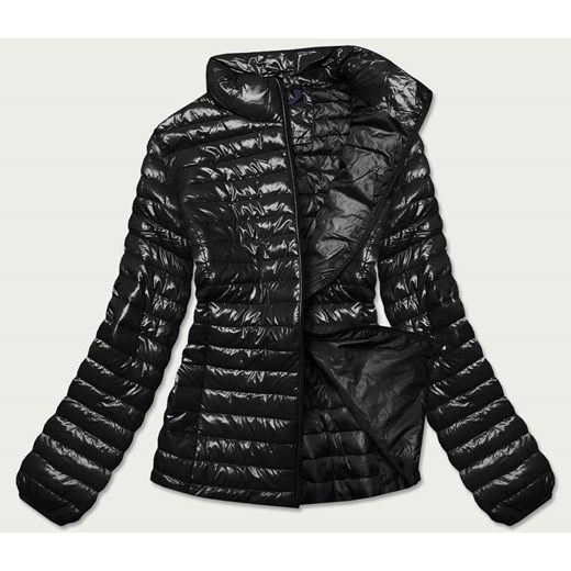 Błyszcząca kurtka damska pikowana czarna (n-6107-1) ze sklepu goodlookin.pl w kategorii Kurtki damskie - zdjęcie 128719675