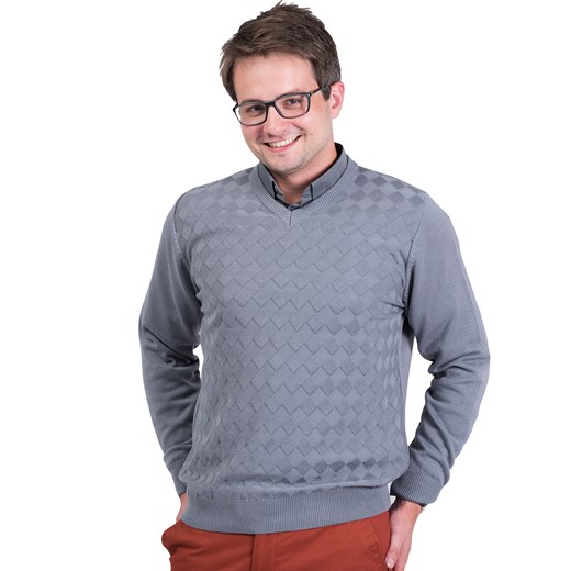 Wincent - popiel - M ze sklepu Swetry Lasota w kategorii Swetry męskie - zdjęcie 128728707