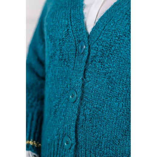 Sweter damski IVET niebieski z dekoltem v 