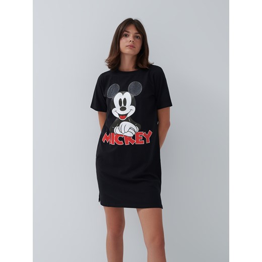 T-shirtowa sukienka Mickey Mouse - Czarny House M wyprzedaż House