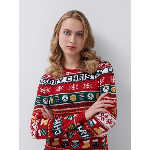 Świąteczny sweter we wzory - Wielobarwny House L promocja House